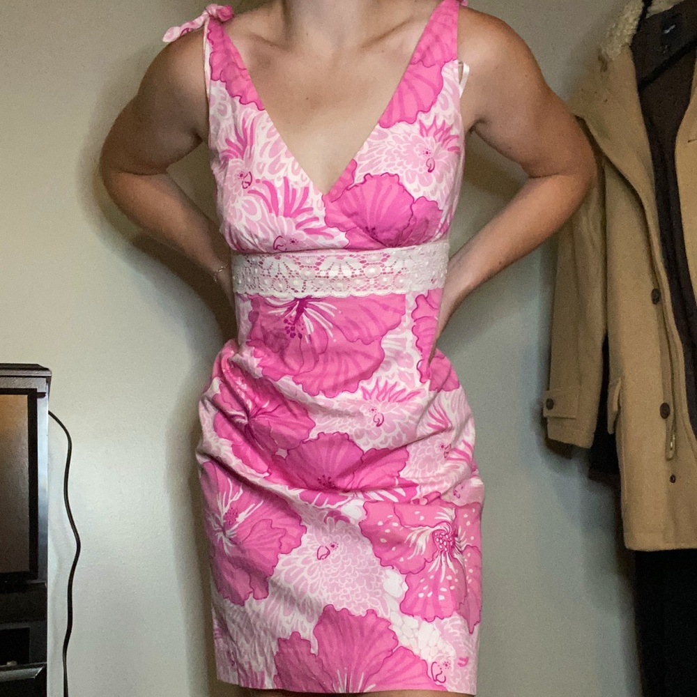 Lilly Pulitzer Sundress, size 4, pink/white